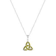 Load image into Gallery viewer, Trinity Knot Connemara Marble Silver Pendant