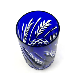 Blue Wheat Stemless Champagne Glass