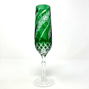 Green Wheat Flute Champagne Glass