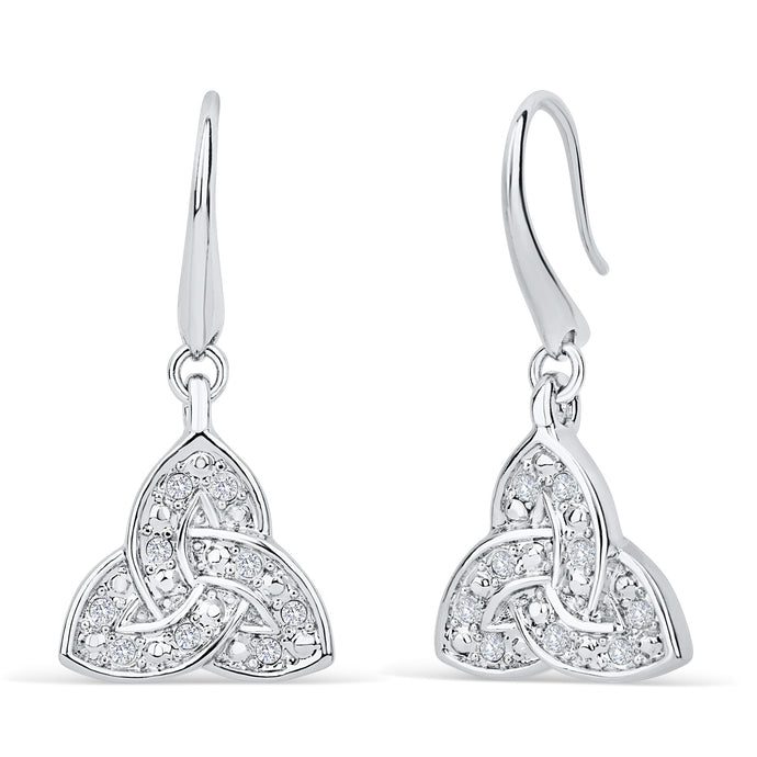 Trinity Knot Crystal Earrings