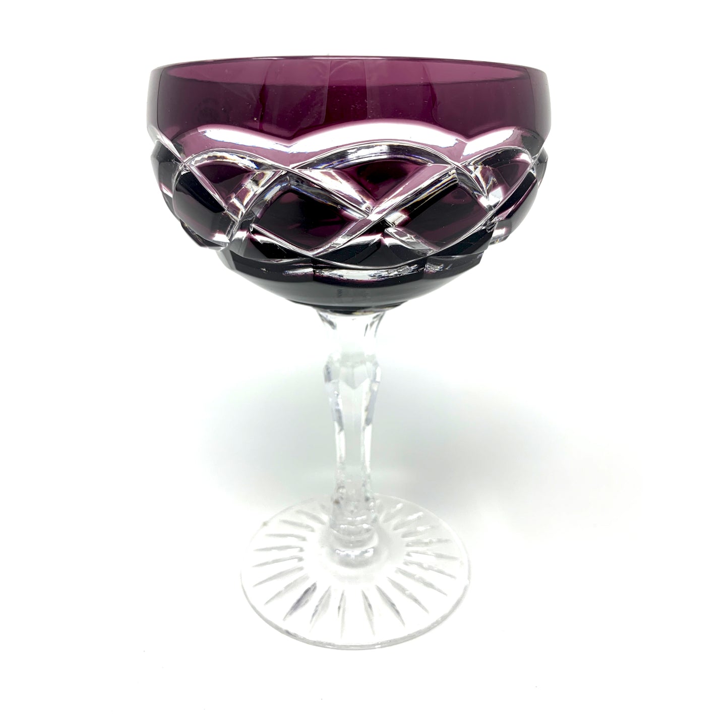 Amethyst Celtic Saucer Champagne Glass