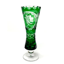 Load image into Gallery viewer, Green Shamrock Limited Edition Footed Vase