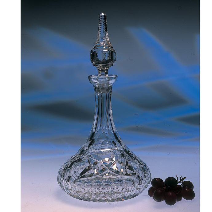 Old Celtic Crystal Ship's Decanter