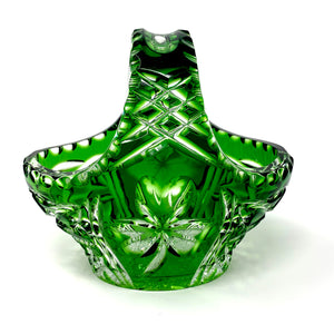 Emerald Green Small Shamrock Basket